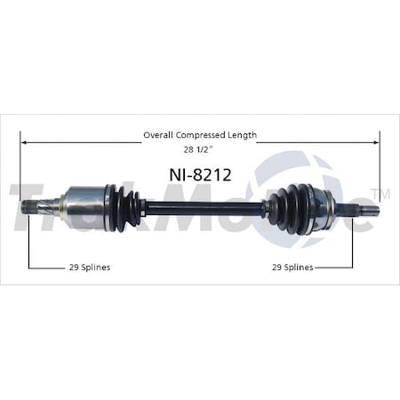 Surtrack Axle Cv Axle Shaft, Ni-8212 NI-8212